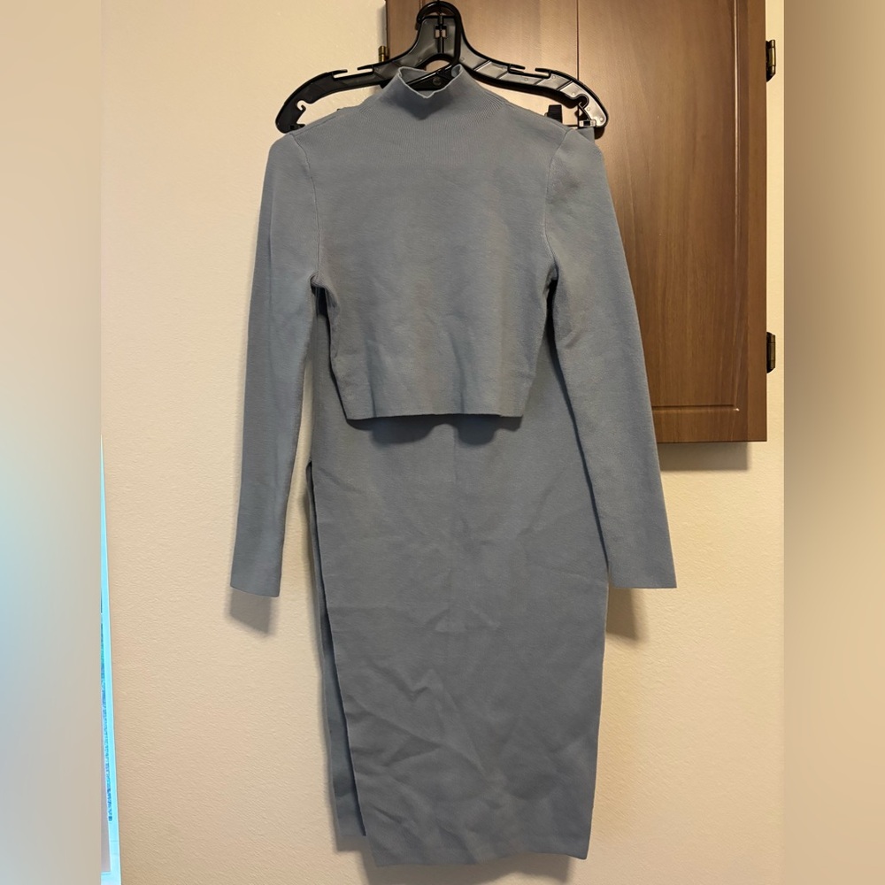 Sophia Richie / Bar III Light Blue Knit Set